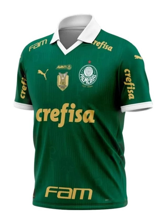 Camisa Palmeiras I 24/25 + Patrocínios + Patch Campeão 2023 - Versão - Jogador