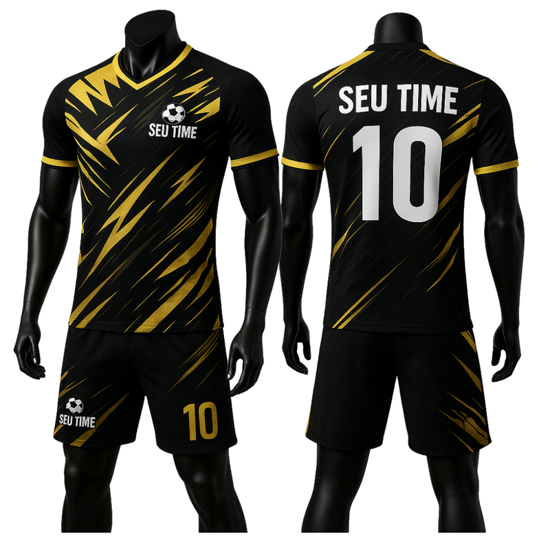 Uniformes Personalizados - Camisa + Calção - Personalização, Nome + Número + Patrocínio
