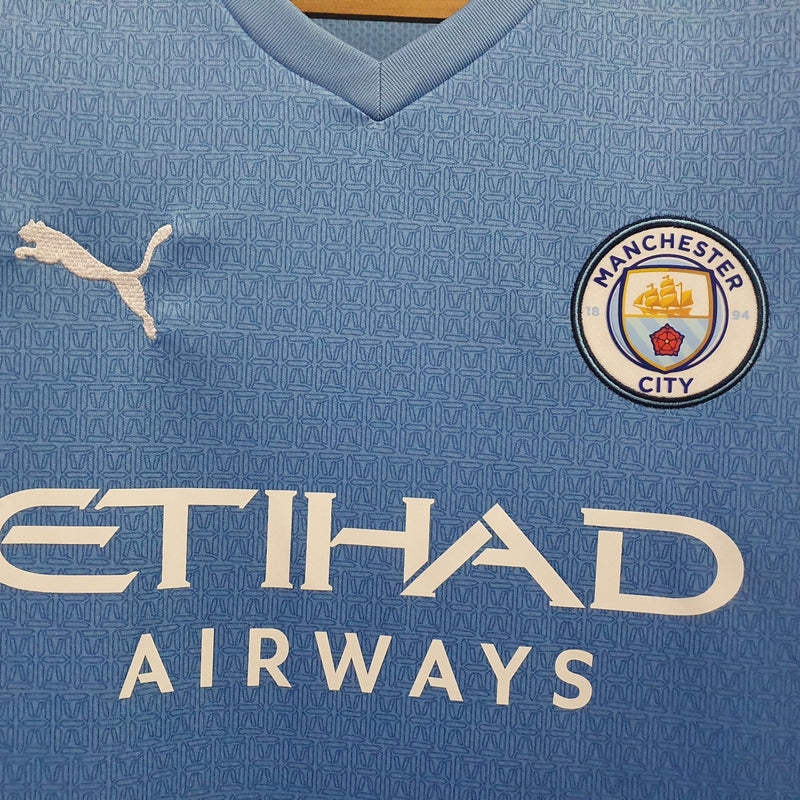 Camisa Manchester City I 21/22 - Versão - Retrô