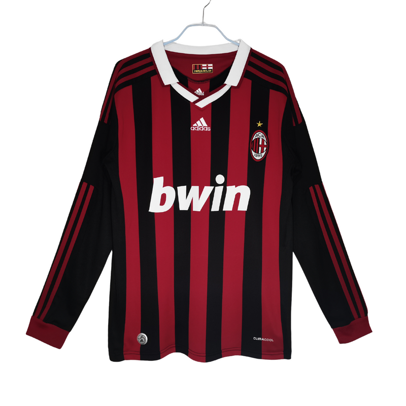 Camisa Milan I 09/10 - Versão Retrô - Manga Longa