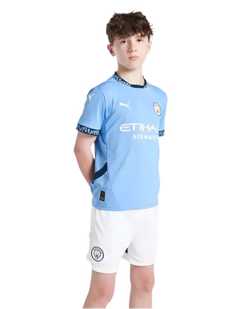 Conjunto Manchester City I 24/25 - Versão - Infantil