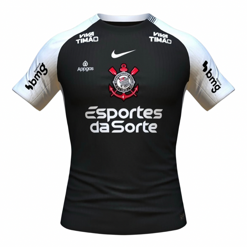 Camisa Corinthians II 25/26 + Patrocínios - Versão - Torcedor
