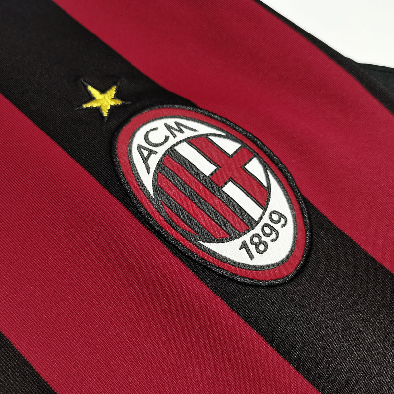 Camisa Milan I 09/10 - Versão Retrô - Manga Longa