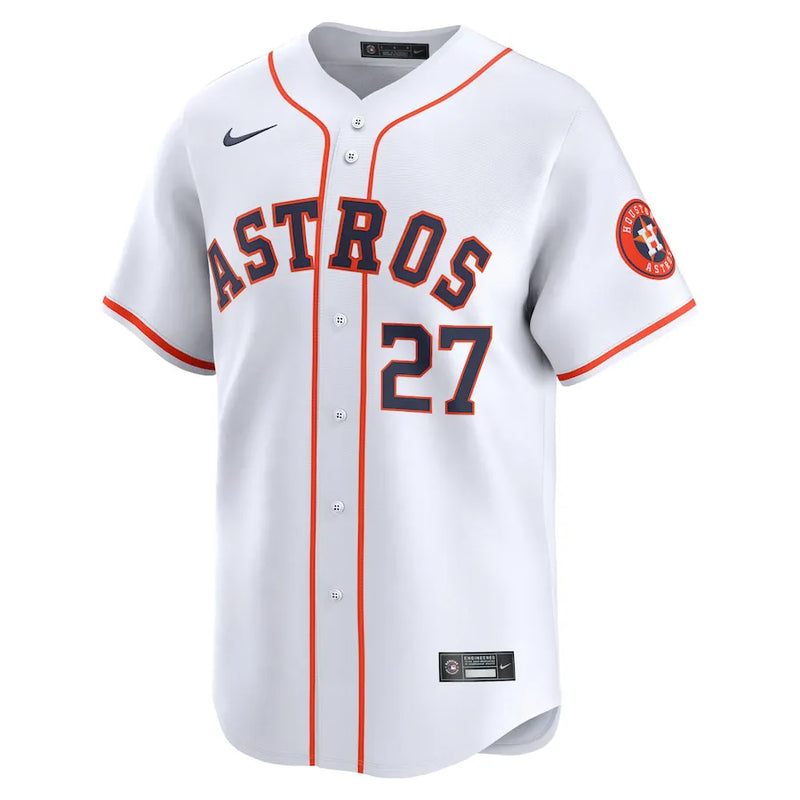 Camisa MLB Houston Astros Nike Jose Altuve 27 White Home Torcedor Masculina Branca