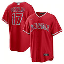 Camisa MLB Los Angeles Angels II Nike Torcedor Masculina Vermelha Shohei Ohtani 17