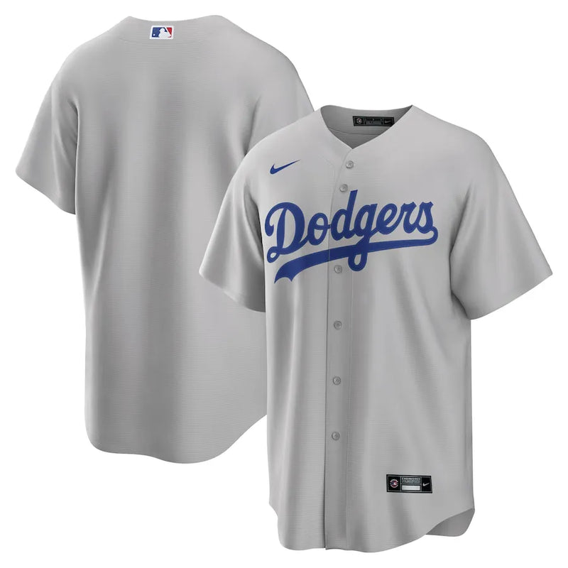 Camisa MLB Los Angeles Dodgers Alternate Nike Torcedor Masculina Cinza