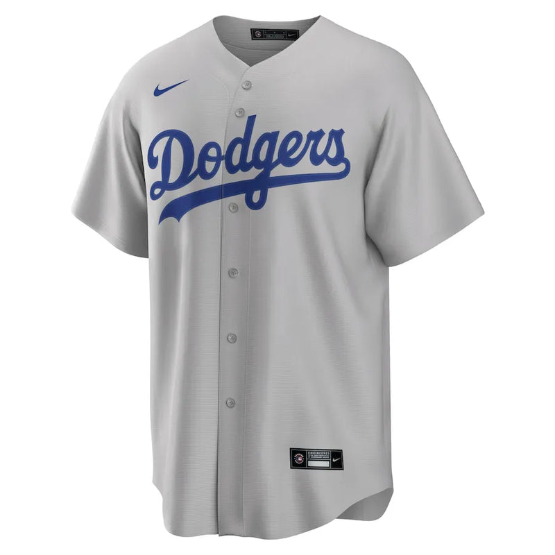 Camisa MLB Los Angeles Dodgers Alternate Nike Torcedor Masculina Cinza
