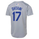 Camisa MLB Los Angeles Dodgers Away Nike Torcedor Masculina Cinza Shohei Ohtani 17
