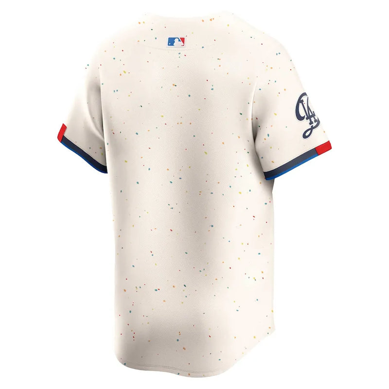Camisa MLB Los Angeles Dodgers City Connect Nike Torcedor Masculina Bege