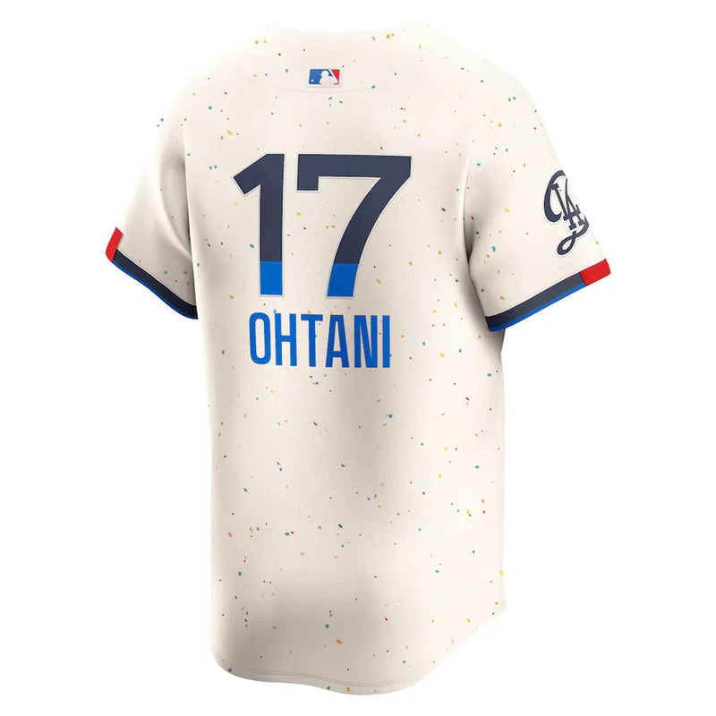 Camisa MLB Los Angeles Dodgers City Connect Nike Torcedor Masculina Bege Shohei Ohtani 17