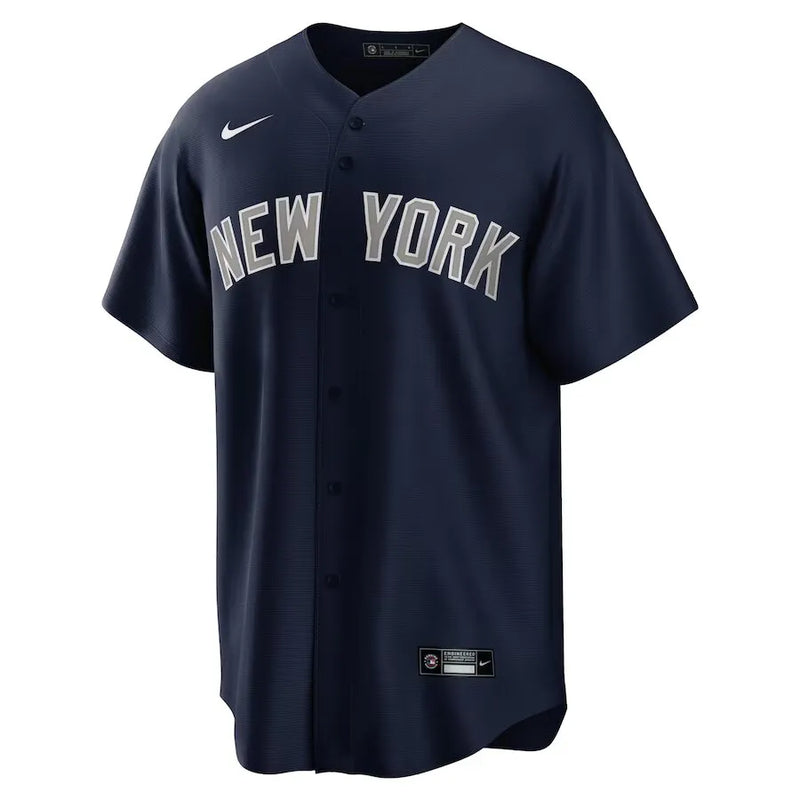 Camisa MLB New York Yankees Nike Alternativa Torcedor Masculina Azul Marinho Aaron Judge 99
