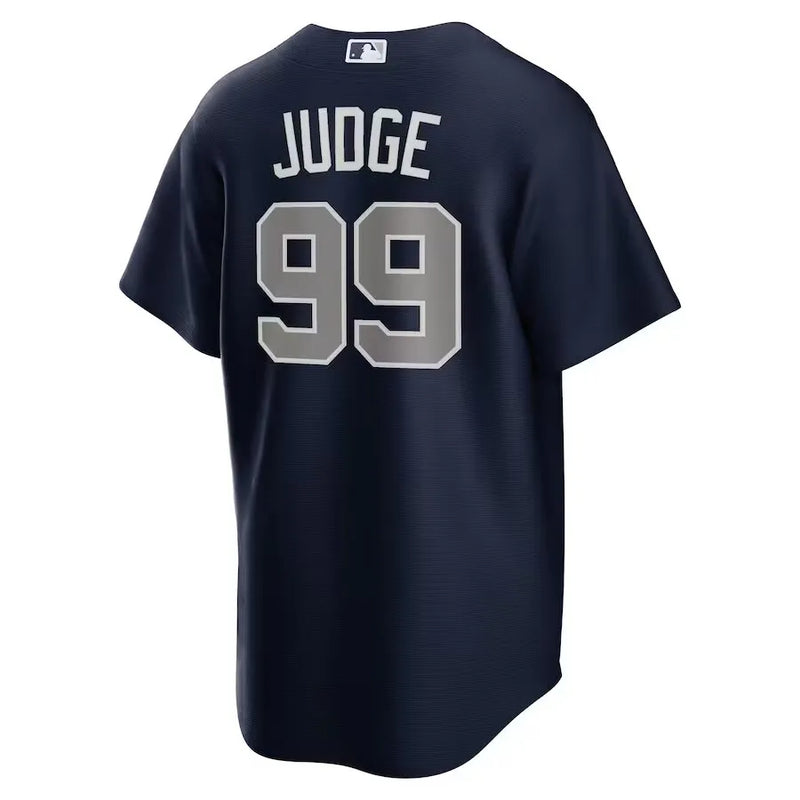 Camisa MLB New York Yankees Nike Alternativa Torcedor Masculina Azul Marinho Aaron Judge 99