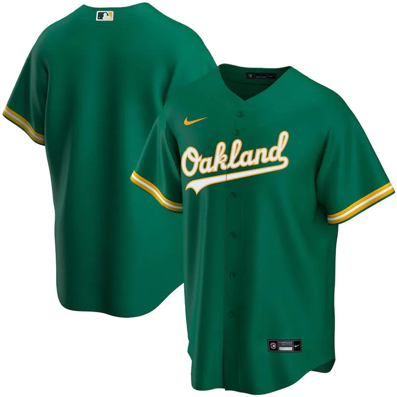 Camisa MLB Oakland Athletics Nike Alternate Torcedor Masculina Verde