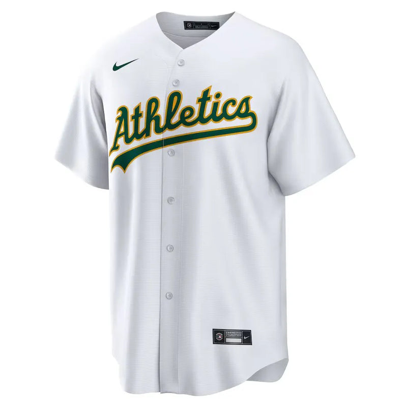 Camisa MLB Oakland Athletics Nike Home Torcedor Masculina Branca