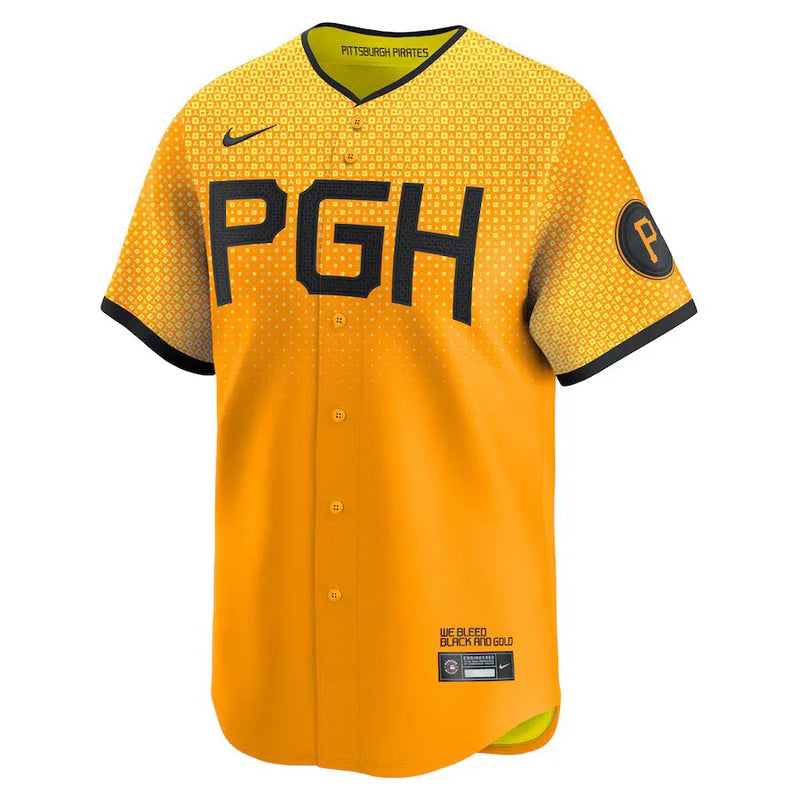 Camisa MLB Pittsburgh Pirates Nike Gold City Connect Torcedor Masculina