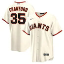 Camisa MLB San Francisco Giants Nike I Torcedor Masculina Bege Brandon Crawford 35