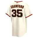 Camisa MLB San Francisco Giants Nike I Torcedor Masculina Bege Brandon Crawford 35