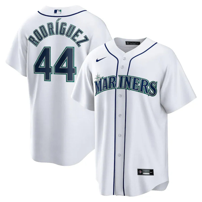 Camisa MLB Seattle Mariners Nike Home Torcedor Masculina Branca Julio Rodriguez 44