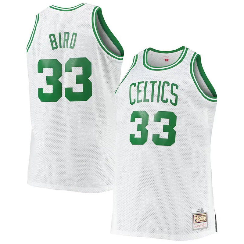 Regata NBA Boston Celtics 1985/86 Mitchell & Ness Hardwood Classics Swingman Larry Bird 33 Branca