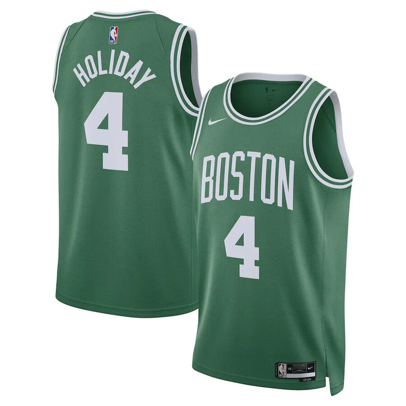 Regata NBA Boston Celtics Nike Icon Edition Swingman Jersey Verde Jrue Holiday 4