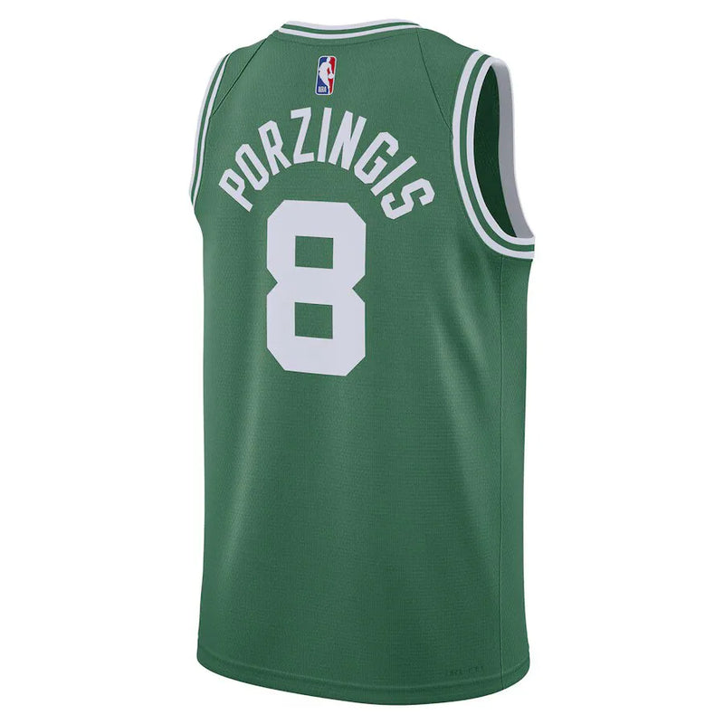 Regata NBA Boston Celtics Nike Icon Edition Swingman Jersey Verde Kristaps Porzingis 8