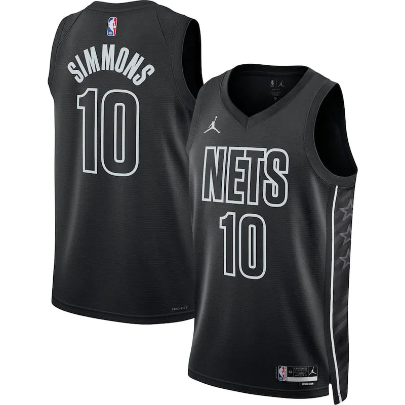 Regata NBA Brooklyn Nets Jordan Statement Edition Swingman Jersey Preta Ben Simmons 10