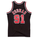 Regata NBA Chicago Bulls Mitchell & Ness Retrô 95/96 Hardwood Classics Rodman 91 Listrada