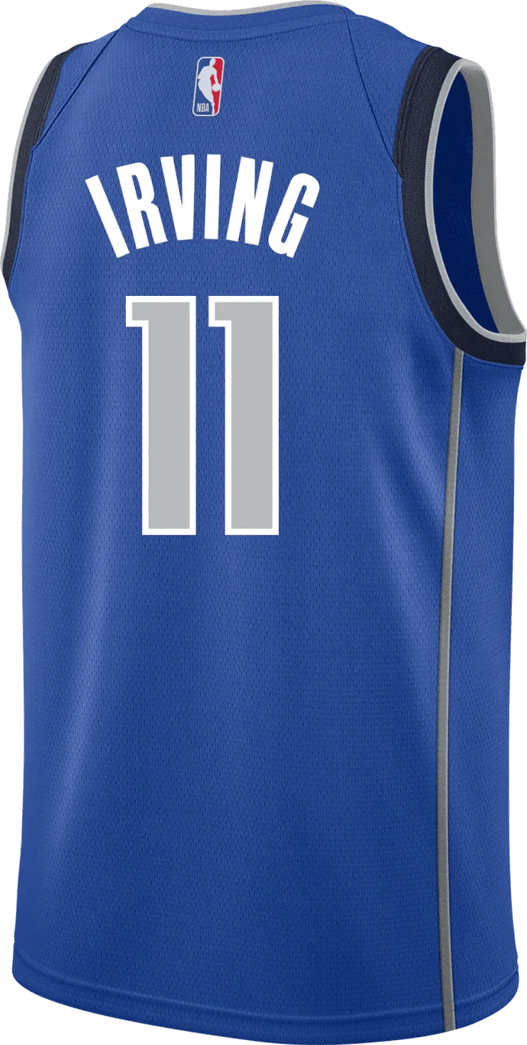 Regata NBA Dallas Mavericks Nike Icon Edition Swingman Jersey Azul Kyrie Irving 11