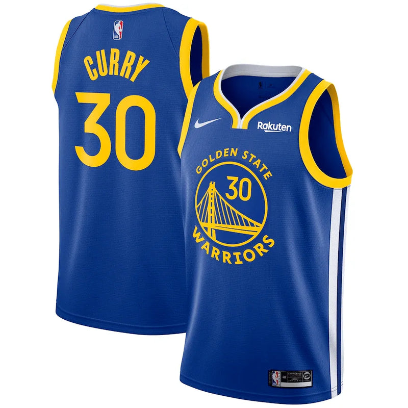 Regata NBA Golden State Warriors Nike Icon Edition Swingman Jersey Azul Stephen Curry 30