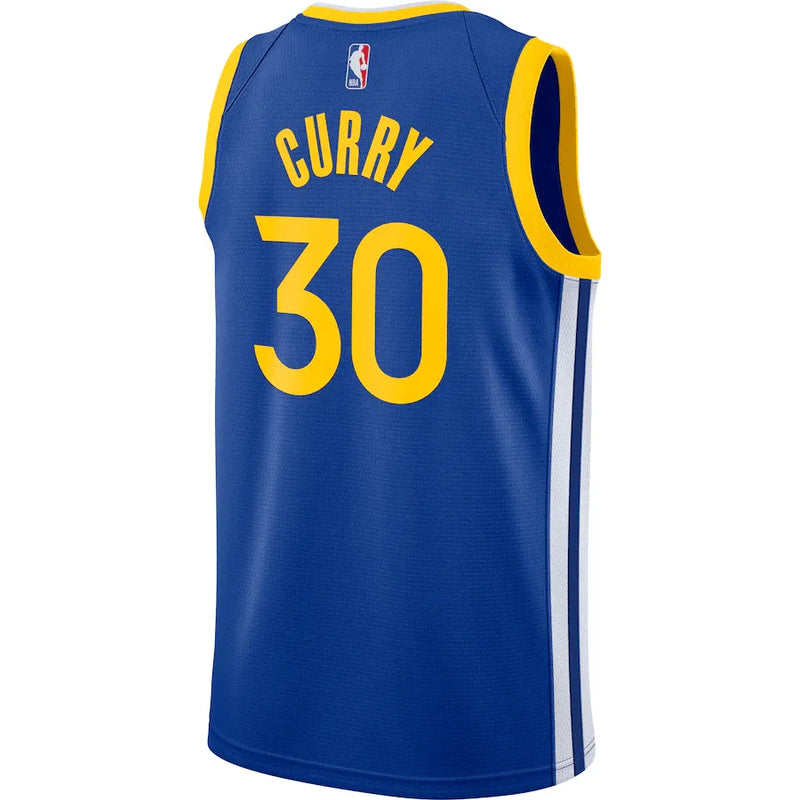 Regata NBA Golden State Warriors Nike Icon Edition Swingman Jersey Azul Stephen Curry 30