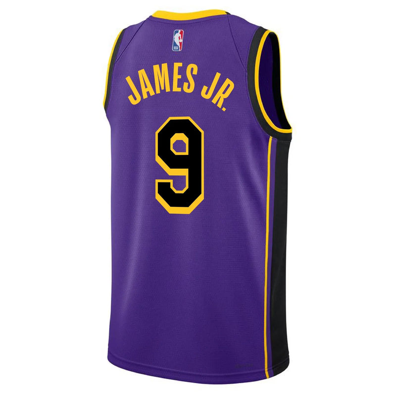 Regata NBA Los Angeles Lakers Jordan Statement Edition Swingman Jersey Brownie James Jr. 9 Roxa