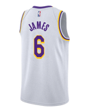 Regata NBA Los Angeles Lakers Nike Association Edition Swingman Jersey LeBron James 6 Branca