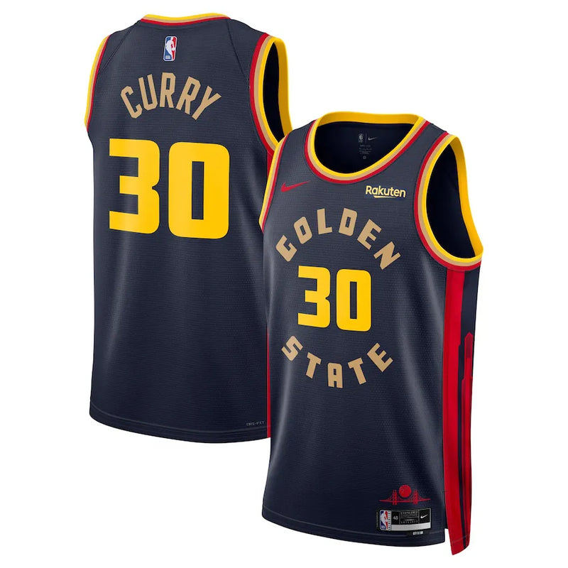 Regata NBA Golden State Warriors Nike Navy City Edition 24/25 Swingman Jersey Stephen Curry 30