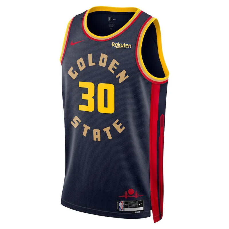Regata NBA Golden State Warriors Nike Navy City Edition 24/25 Swingman Jersey Stephen Curry 30