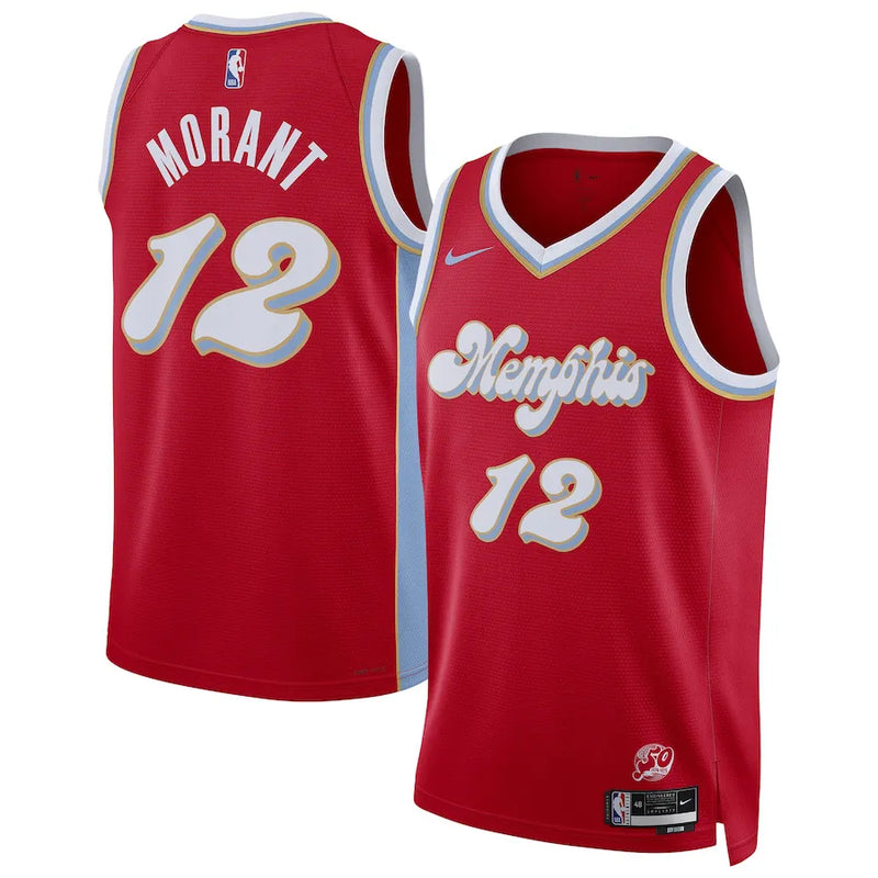 Regata NBA Memphis Grizzlies 23/24 Nike City Edition Swingman Jersey Ja Morant 12 Vermelha
