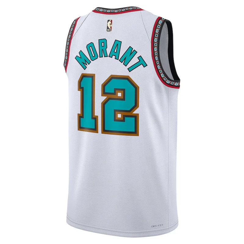 Regata NBA Memphis Grizzlies Nike Classic Edition 24/25 Swingman Jersey Branca Ja Morant 12