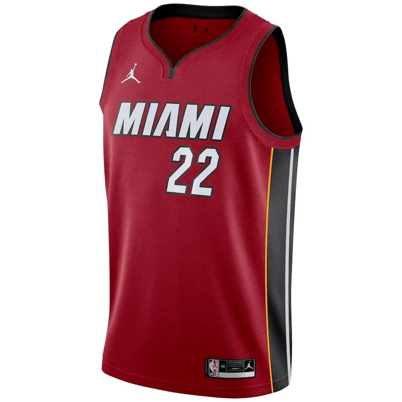 Regata NBA Miami Jordan Heat Statement Edition Swingman Jersey Vermelha Jimmy Butler 22