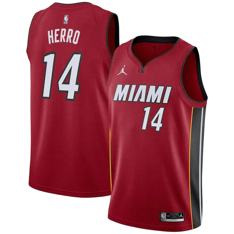 Regata NBA Miami Heat Jordan Statement Edition Swingman Jersey Vermelha Tyler Herro 14