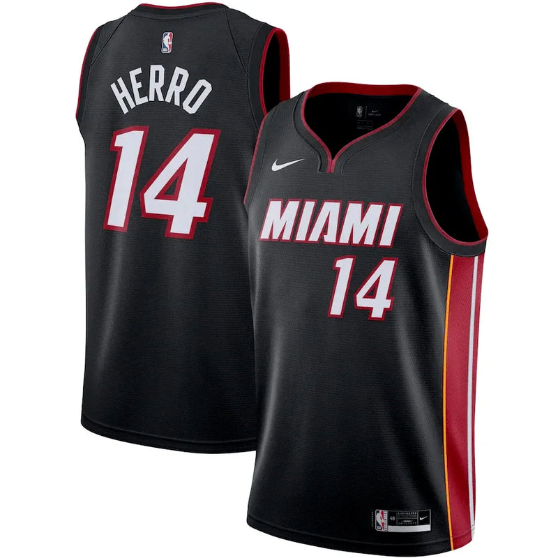 Regata NBA Miami Heat Nike Icon Edition Swingman Jersey Preta Tyler Herro 14
