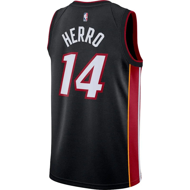 Regata NBA Miami Heat Nike Icon Edition Swingman Jersey Preta Tyler Herro 14