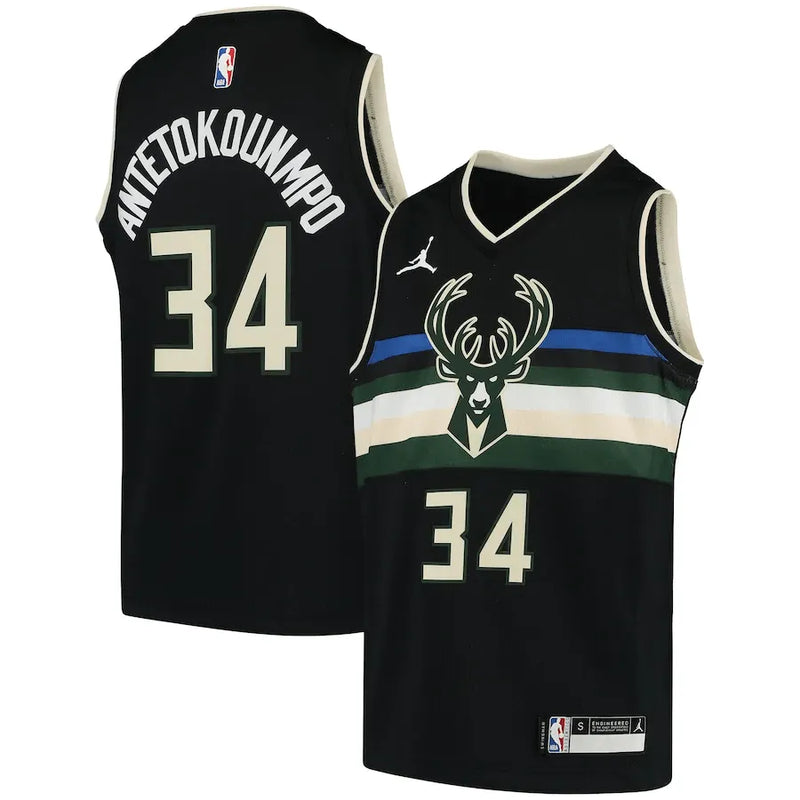 Regata NBA Milwaukee Bucks Jordan Statement Edition Jersey 2021 Giannis Antetokounmpo 34