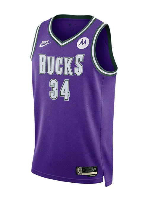 Regata NBA Milwaukee Bucks Nike Classic Edition Swingman Jersey 22/23 Giannis Antetokounmpo 34