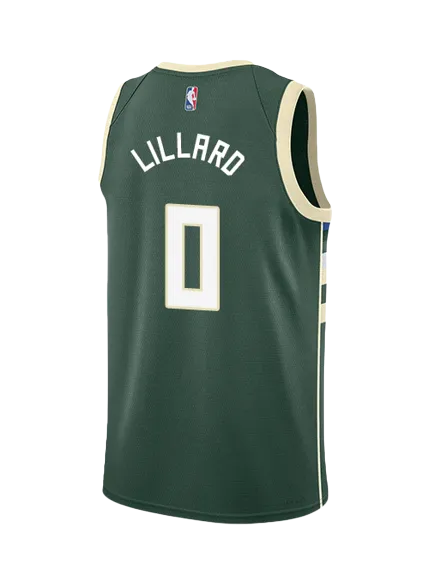 Regata NBA Milwaukee Bucks Nike Icon Edition Swingman Jersey Damian Lillard 0