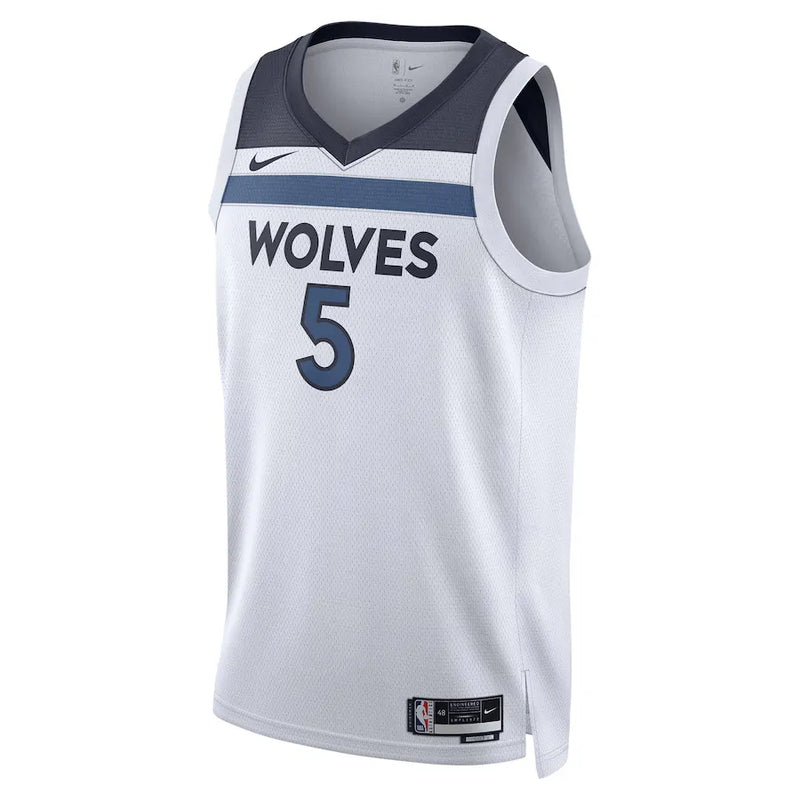 Regata NBA Minnesota Timberwolves Nike Association Edition Swingman Jersey Anthony Edwards 5 Branca