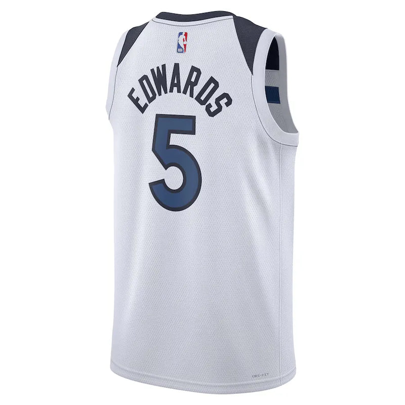 Regata NBA Minnesota Timberwolves Nike Association Edition Swingman Jersey Anthony Edwards 5 Branca