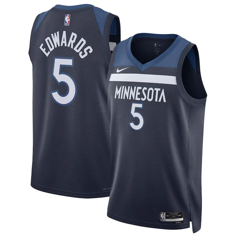 Regata NBA Minnesota Timberwolves Nike Icon Edition Swingman Jersey Anthony Edwards 5 Azul