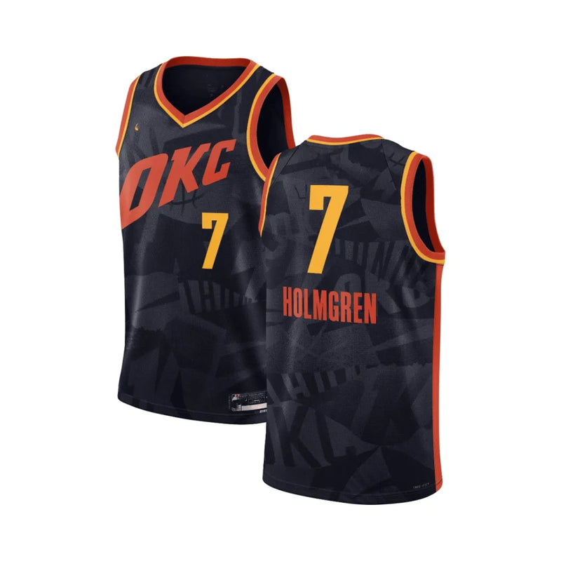 Regata NBA Oklahoma City Thunder Nike City Edition Swingman Jersey 23/24 Chet Holmgren 7
