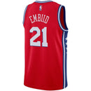 Regata NBA Philadelphia 76ers Jordan Statement Edition Swingman Jersey Vermelha Joel Embiid 21