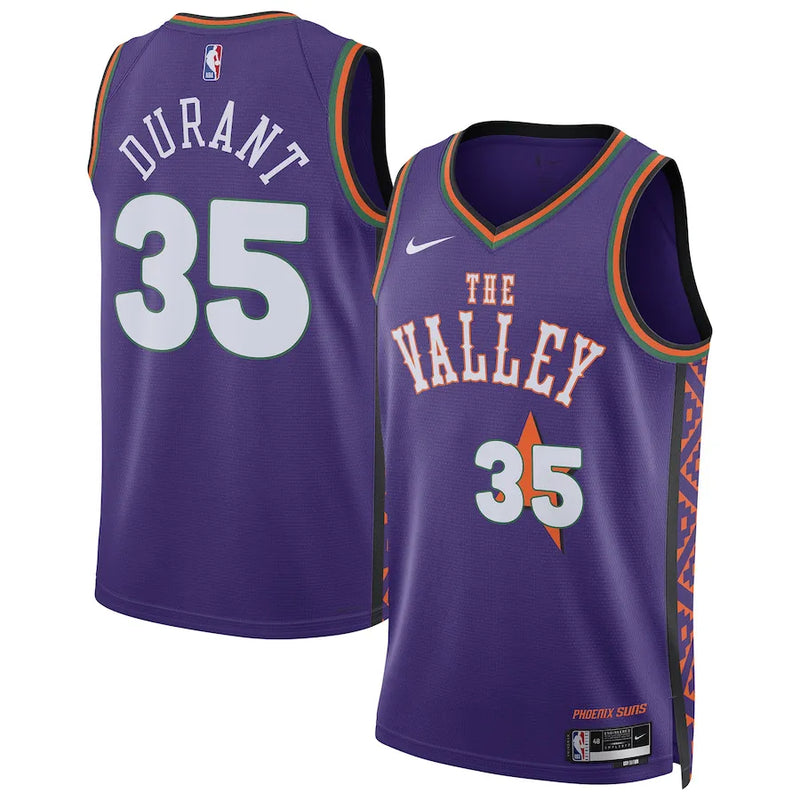 Regata NBA Phoenix Suns Nike City Edition 24/25 Swingman Jersey Kevin Durant 35 Roxa