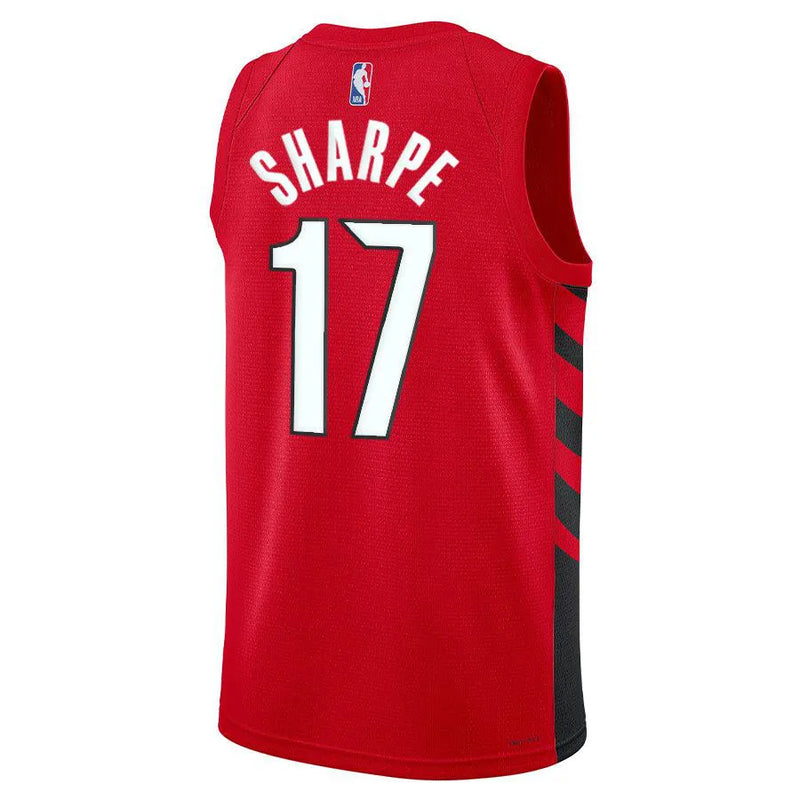 Regata NBA Portland Trail Balzers Jordan Statement Edition Swingman Jersey Vermelha Sharpe 17